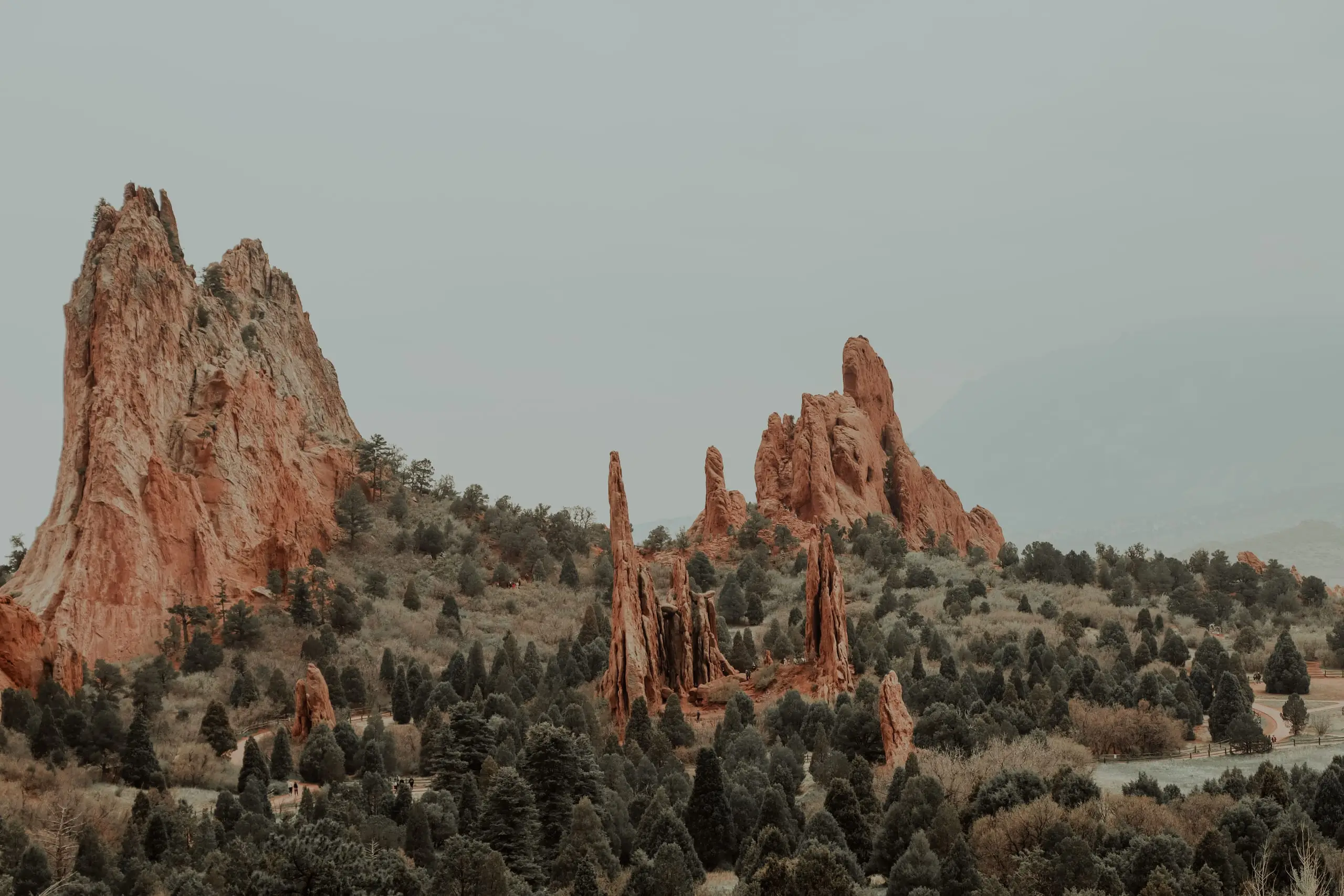 Red rock formations at Garden of the Gods in Colorado Springs, CO Springs Radon Pros